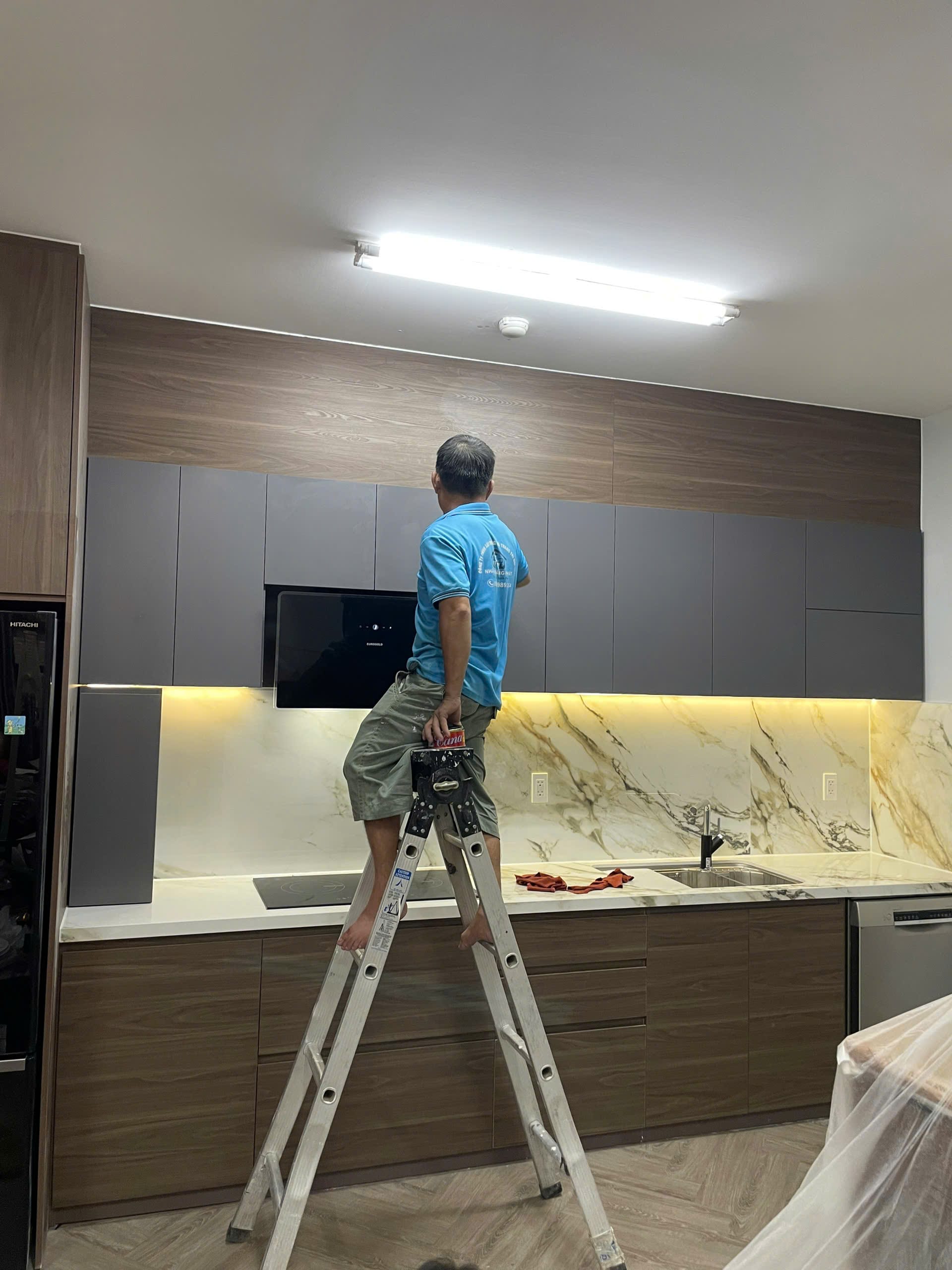 tủ bếp Melamine