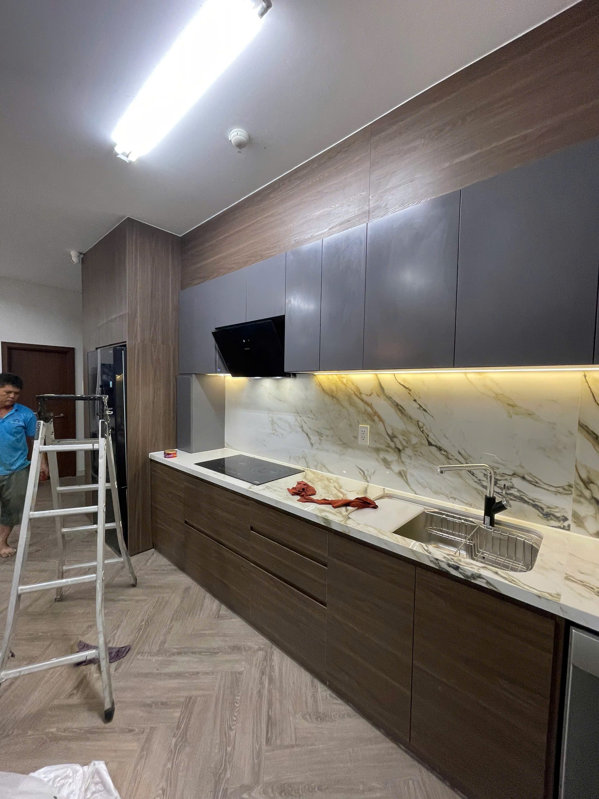 tủ bếp Melamine