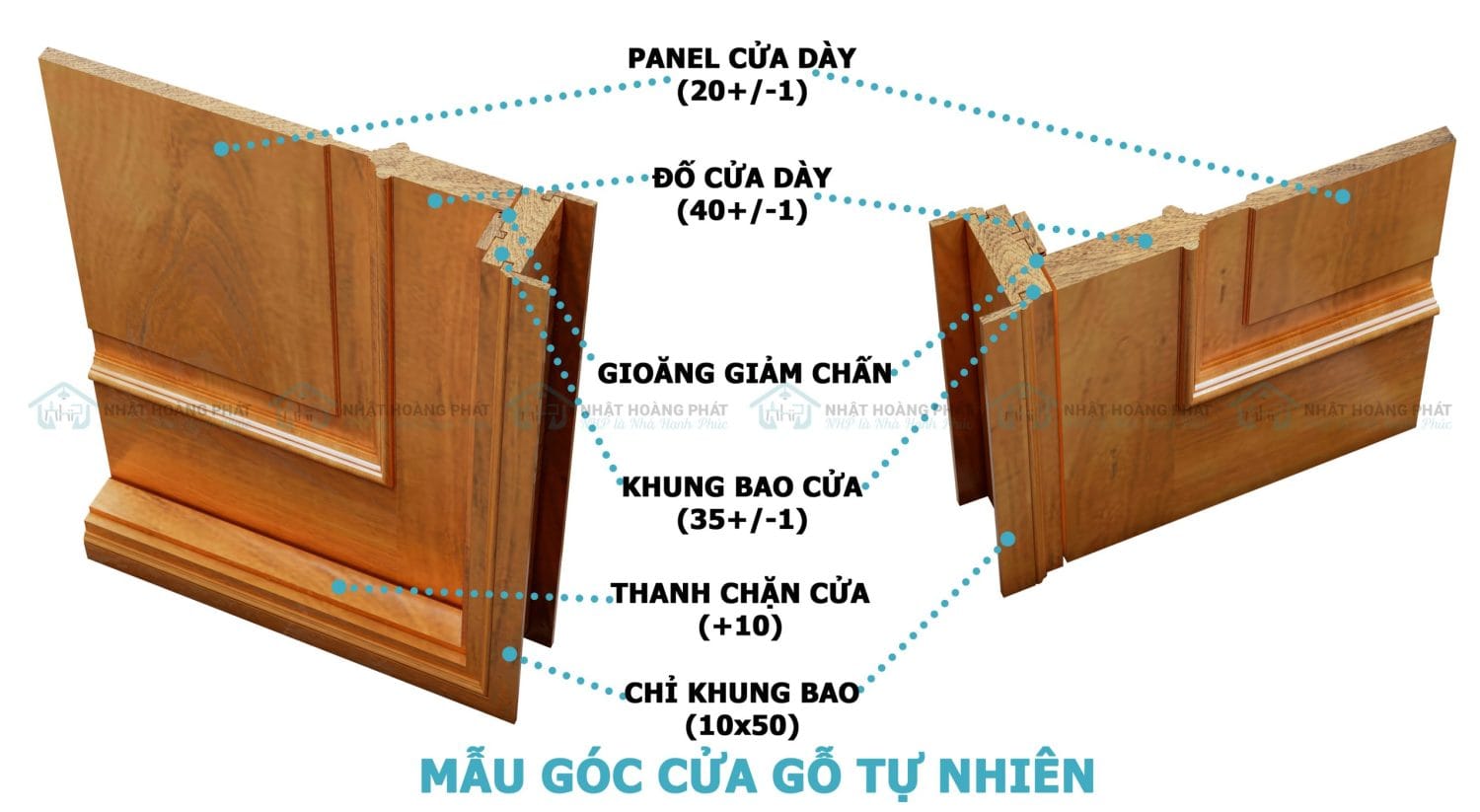 mặt cắt chi tiết cửa phòng gỗ gõ đỏ