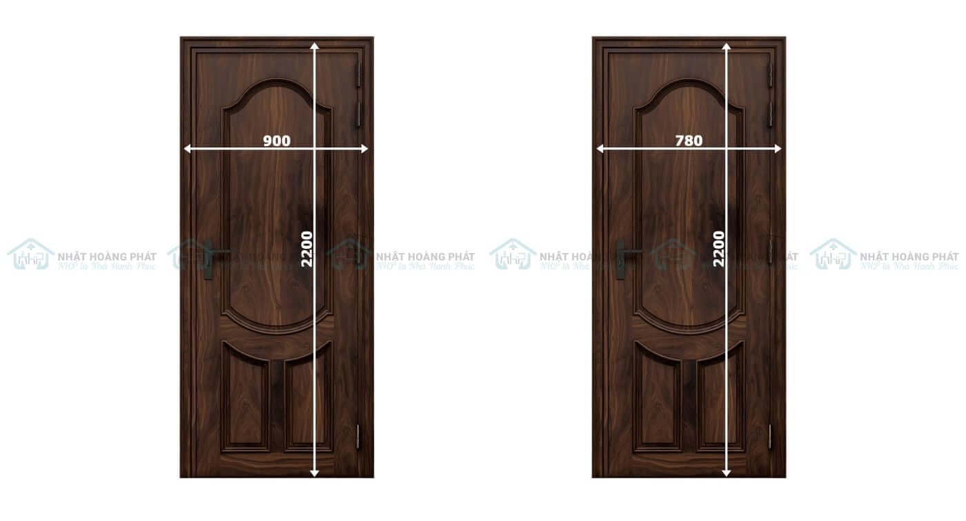 cửa phòng ngủ gỗ óc chó