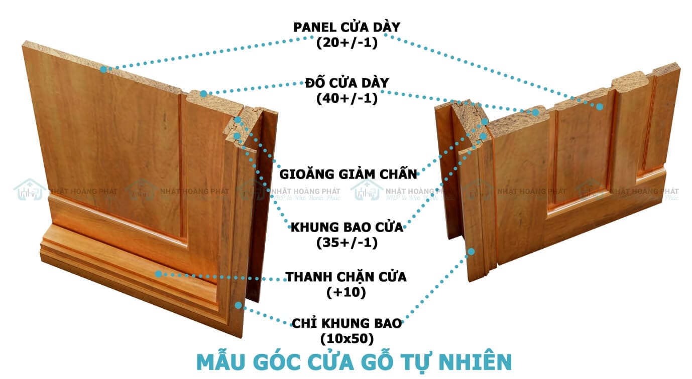 cửa gỗ gõ đỏ bền đẹp