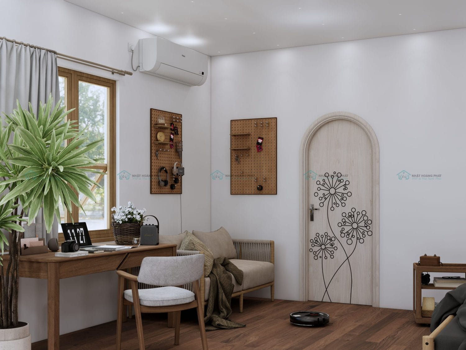 cửa vòm mdf phủ melamine