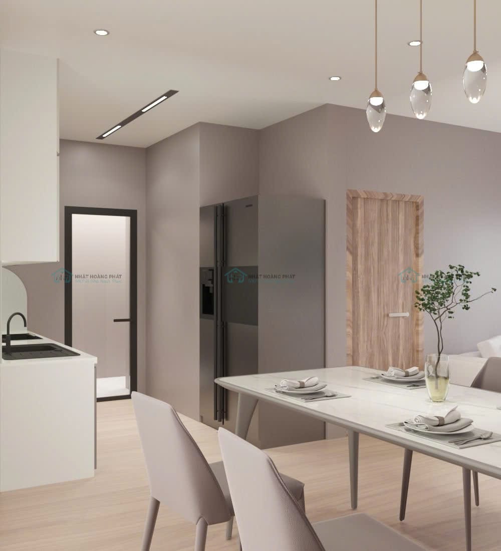 thiết kế phòng khách - bếp