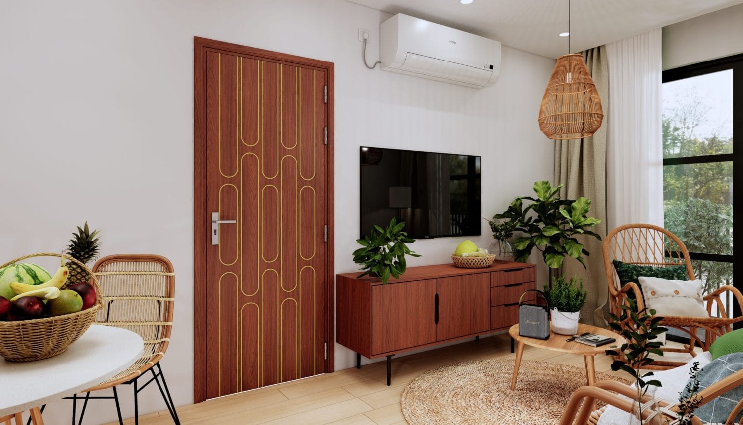 Cửa gỗ MDF chống ẩm phủ Melamine