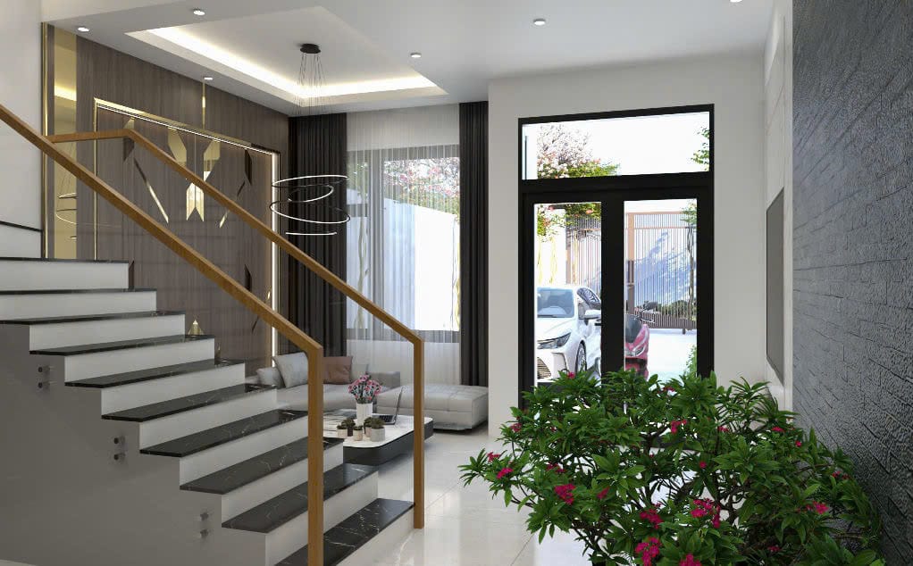 thiết kế phòng khách - bếp