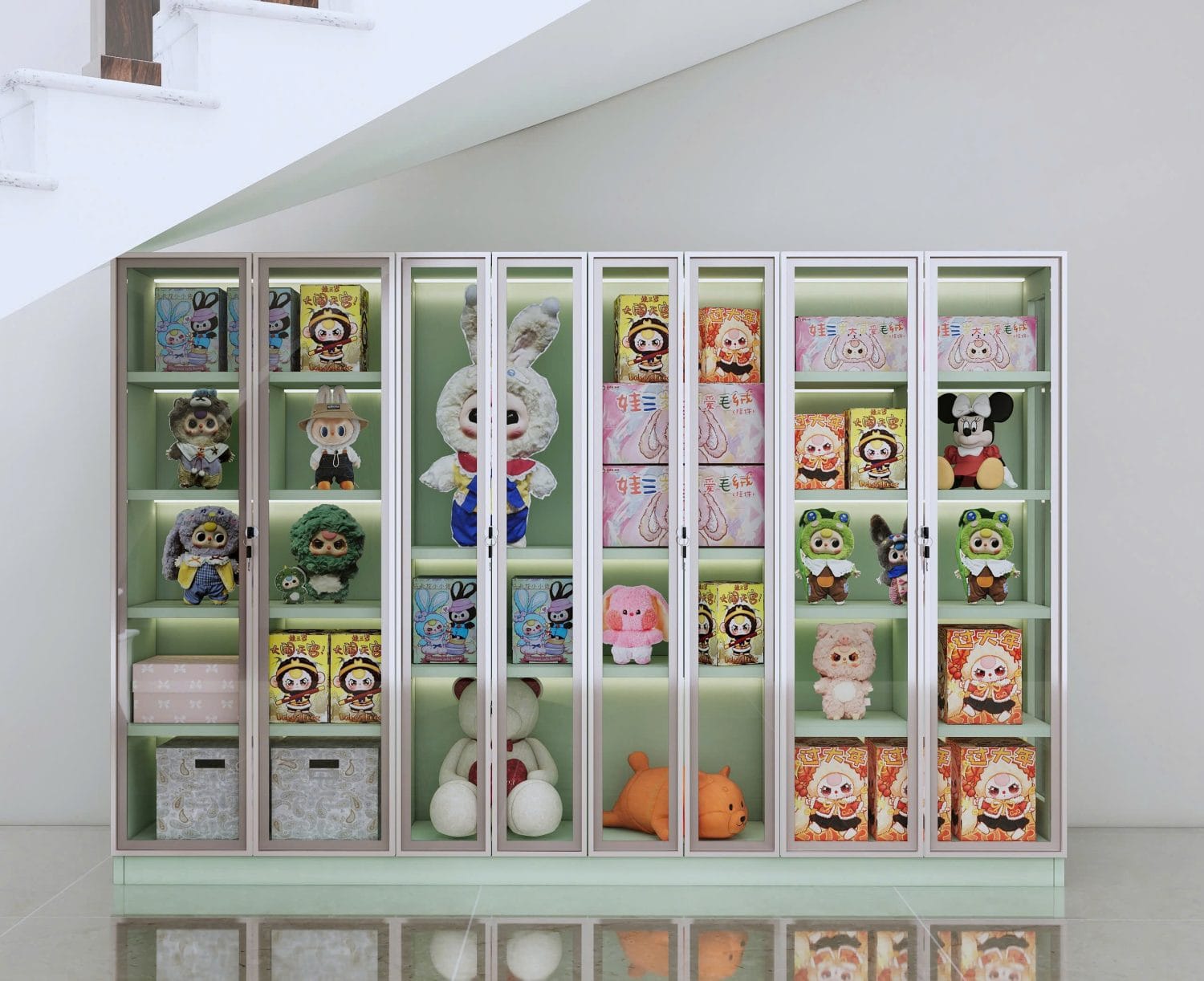 Tủ trưng bày Melamine cánh kính