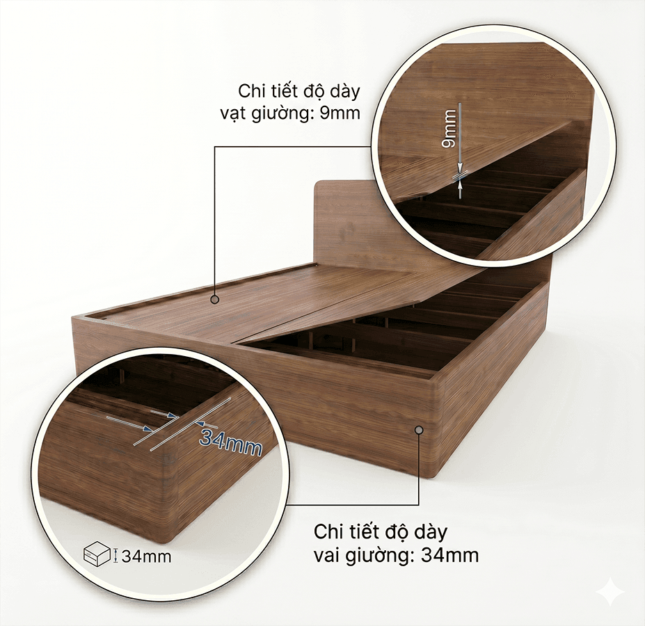 Giường gỗ MDF