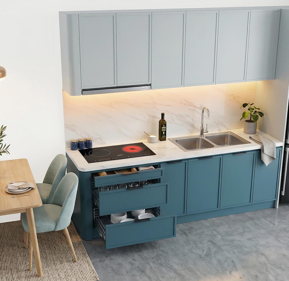 tủ bếp mdf chống ẩm