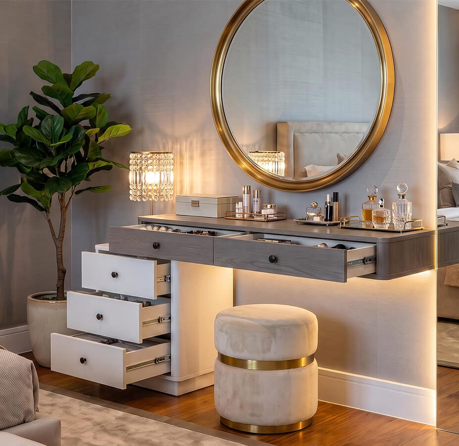 bàn trang điểm gỗ công nghiệp MDF